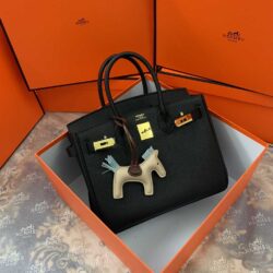 Hermes Togo Leather Gold Hardware Birkin 30 Bag with Twilly Scarf replica