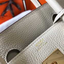 Hermes Togo Leather Gold Hardware Birkin 30 Bag with Twilly Scarf replica