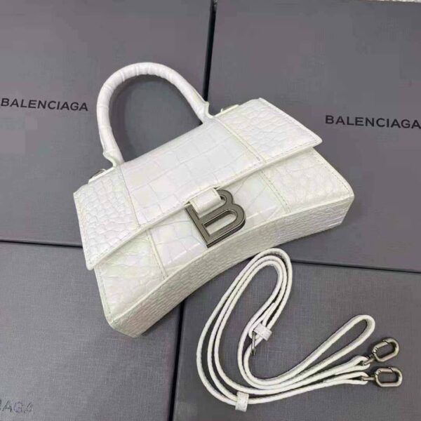 Balenciaga Hourglass Small croc-effect leather tote replica