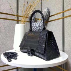 Balenciaga Hourglass Small croc-effect leather tote replica