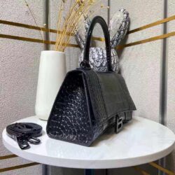 Balenciaga Hourglass Small croc-effect leather tote replica