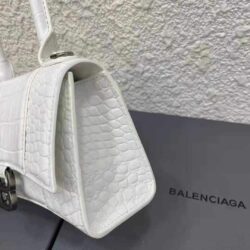 Balenciaga Hourglass Small croc-effect leather tote replica