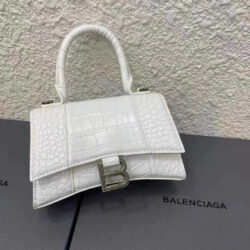 Balenciaga Hourglass Small croc-effect leather tote replica