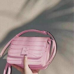 Balenciaga Pink Croc Small B. Bag replica