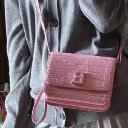 Balenciaga Pink Croc Small B. Bag replica