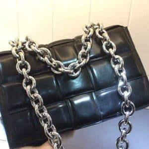 Bottega Veneta Cassette chain-padded leather shoulder bag replica