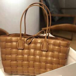 Bottega Veneta Intrecciato Quilted Cabat Leather Tote