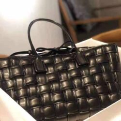 Bottega Veneta Intrecciato Quilted Cabat Leather Tote