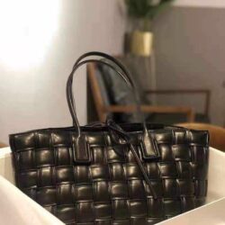 Bottega Veneta Intrecciato Quilted Cabat Leather Tote