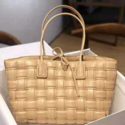 Bottega Veneta Intrecciato Quilted Cabat Leather Tote