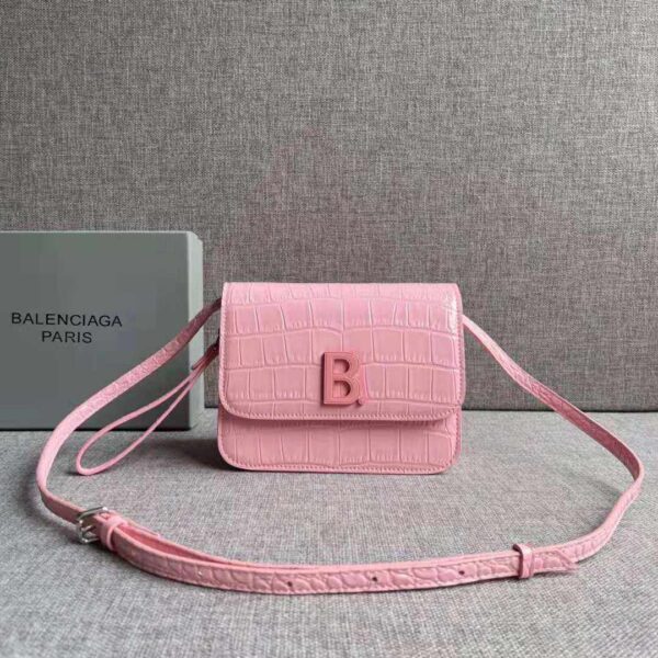 Balenciaga Pink Croc Small B. Bag replica