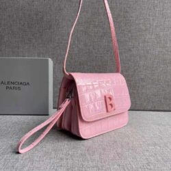 Balenciaga Pink Croc Small B. Bag replica