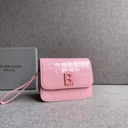 Balenciaga Pink Croc Small B. Bag replica