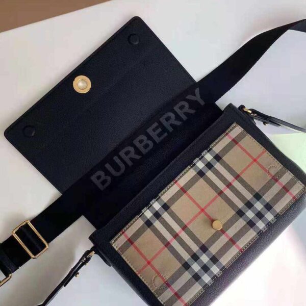 Burberry Small Leather and Vintage Check Crossbody Bag replica