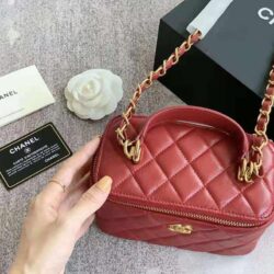 Chanel Trendy CC Vanity Case With Chain Quilted Lambskin Small