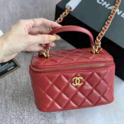 Chanel Trendy CC Vanity Case With Chain Quilted Lambskin Small