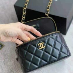 Chanel Trendy CC Vanity Case With Chain Quilted Lambskin Small