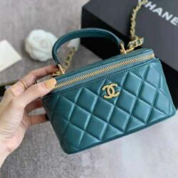 Chanel Trendy CC Vanity Case With Chain Quilted Lambskin Small