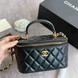 Chanel Trendy CC Vanity Case With Chain Quilted Lambskin Small