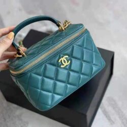 Chanel Trendy CC Vanity Case With Chain Quilted Lambskin Small