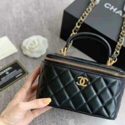 Chanel Trendy CC Vanity Case With Chain Quilted Lambskin Small