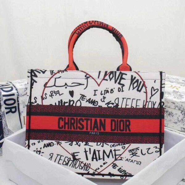 Dior Small Book Tote with Dioramour Graffiti replica