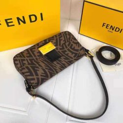 Fendi BAGUETTE 1997 Brown jacquard FF Vertigo bag replica