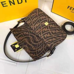 Fendi BAGUETTE 1997 Brown jacquard FF Vertigo bag replica