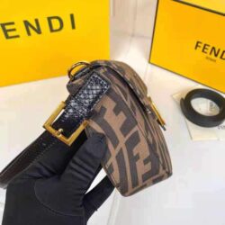 Fendi BAGUETTE 1997 Brown jacquard FF Vertigo bag replica