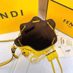 Fendi Mon Tresor Shoulder Bag Small in Coated Canvas with Gold-tone replica