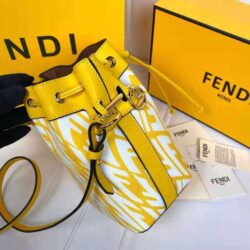 Fendi Mon Tresor Shoulder Bag Small in Coated Canvas with Gold-tone replica