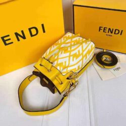 Fendi Mon Tresor Shoulder Bag Small in Coated Canvas with Gold-tone replica