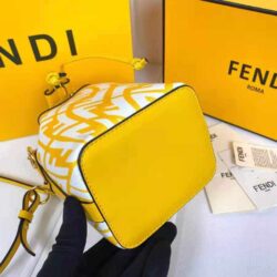 Fendi Mon Tresor Shoulder Bag Small in Coated Canvas with Gold-tone replica