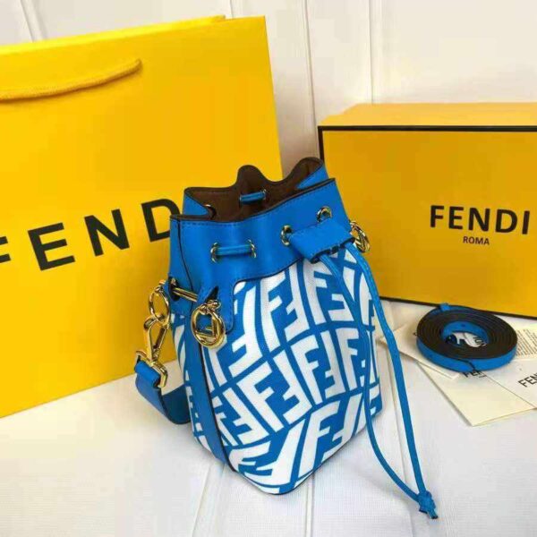 Fendi Mon Tresor Shoulder Bag Small in Coated Canvas with Gold-tone replica