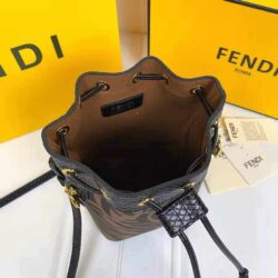 Fendi Mon Tresor Shoulder Bag Small in Coated Canvas with Gold-tone replica