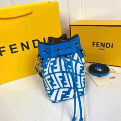 Fendi Mon Tresor Shoulder Bag Small in Coated Canvas with Gold-tone replica