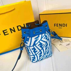 Fendi Mon Tresor Shoulder Bag Small in Coated Canvas with Gold-tone replica