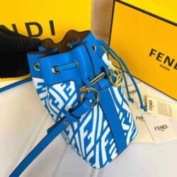 Fendi Mon Tresor Shoulder Bag Small in Coated Canvas with Gold-tone replica