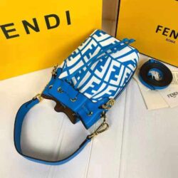 Fendi Mon Tresor Shoulder Bag Small in Coated Canvas with Gold-tone replica