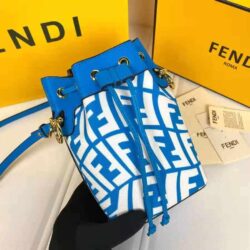 Fendi Mon Tresor Shoulder Bag Small in Coated Canvas with Gold-tone replica