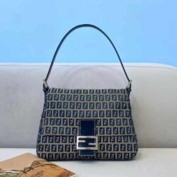 Fendi Zucca Baguette Canvas Mamma Blue replica