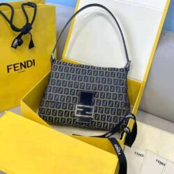 Fendi Zucca Baguette Canvas Mamma Blue replica