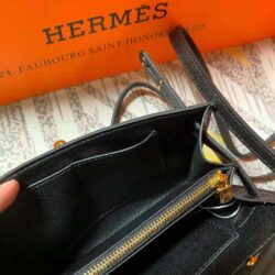 Hermes Black Noir Epsom Constance Mini 18 Handbag replica