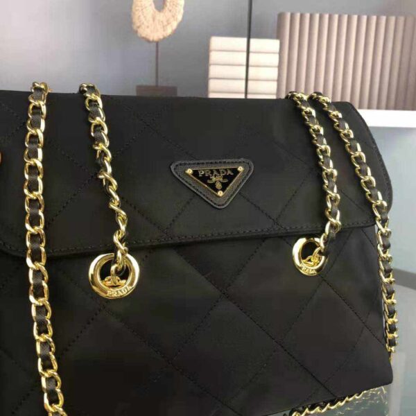 Prada Black Quilted Nylon Vintage Shoulder Bag replica