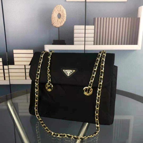 Prada Black Quilted Nylon Vintage Shoulder Bag replica