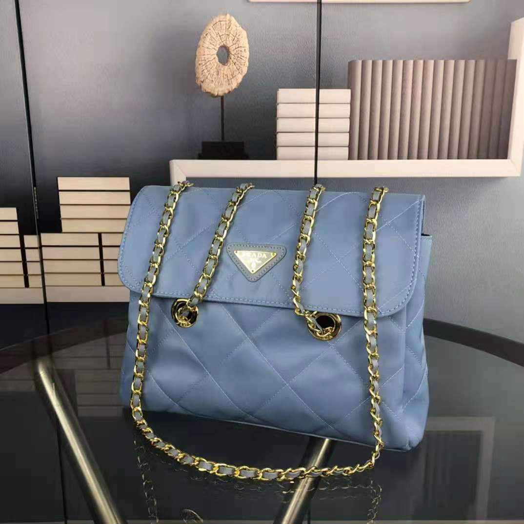 Prada Black Quilted Nylon Vintage Shoulder Bag replica