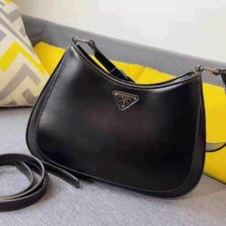 Prada Cleo brushed leather shoulder bag replica