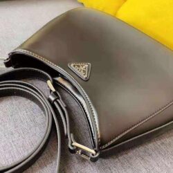 Prada Cleo brushed leather shoulder bag replica