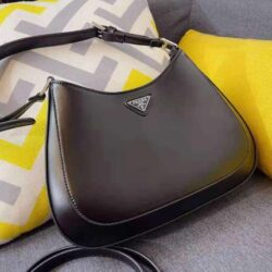 Prada Cleo brushed leather shoulder bag replica