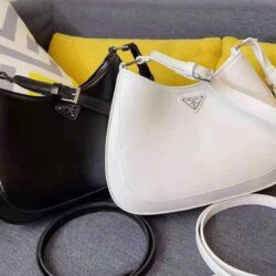 Prada Cleo brushed leather shoulder bag replica